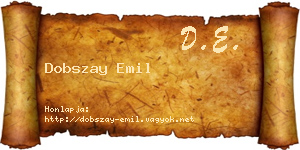 Dobszay Emil névjegykártya